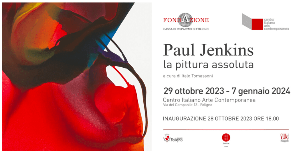 Il CIAC Centro Italiano Arte Contemporanea di Foligno presenta la mostra PAUL JENKINS. La pittura assoluta