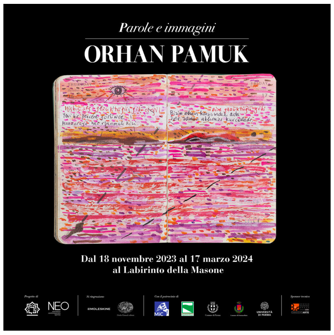 Il Labirinto del Masone di Fontanellato in Parma ospita la mostra ORHAN PAMUK. Parole e Immagini, fino al 17 marzo