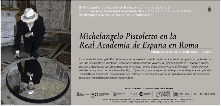 La Real Academia de España en Roma presenta la mostra MICHELANGELO PISTOLETTO alla Real Academia de España en Roma